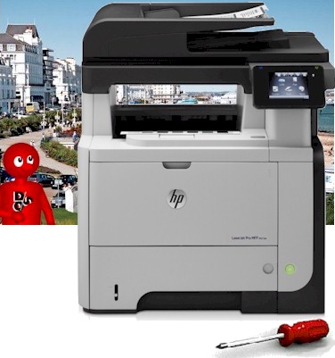 Local, On-site, Canon, Develop, Epson, HP, Konica Minolta, Kyocera, OKI, Olivetti, Ricoh, Samsung, Utax, Xerox  Printer, Photocopier, Copier, service, servicing, repair, fix, mend,  installation in Eastbourne East Sussex and surrounding areas. Perform printer maintenance, servicing, routine maintenance,  Fault code diagnosis, repair, Printers installed, relocated, Network installation, setup, issues resolved, Scan to email setup programmed, Poor print quality resolved, repaired, fixed, paper jams repaired, Replace end of life components ie Drums, ITB Belts, Fuser Units, Transfer Rollers Eastbourne East Sussex