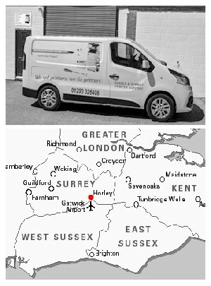 Local On-site Office Canon, Develop, Epson, HP, Konica Minolta, Kyocera, OKI, Olivetti, Ricoh, Samsung, Utax, Xerox Printer, Photocopier, Copier, service, servicing, repair, fix, mend,  installation in EAST GRINSTEAD, WEST SUSSEX and surrounding areas.
